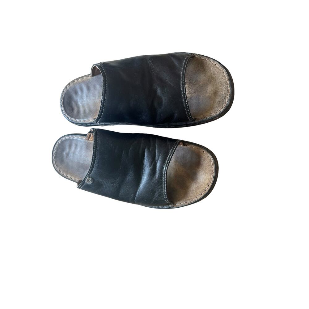 Back leather slide  joseph seibel men sz 13
